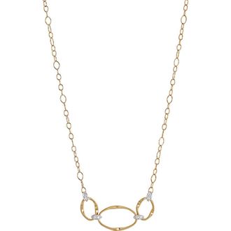 Marco Bicego Marrakech Onde 18K Yellow Gold & Diamond Half Collar Necklace in White Gold/Yellow God at Nordstrom, Size 16.5 In