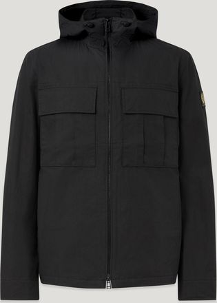 Belstaff Container Overshirt Mens Compact Technical Cotton Black Size 2XL