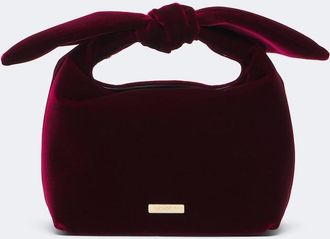 Aquazzura Bow Tie Mini velvet top-handle bag