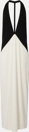 Adriana Degreas Halterneck jersey maxi dress