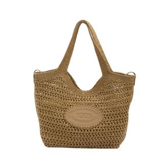Tod's Tods, Tote Bags, female, Beige, Size: ONE SIZE T Timeless Tote