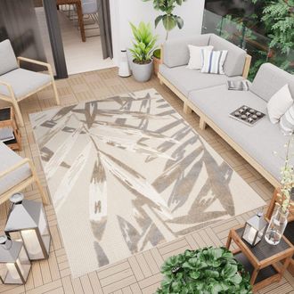 Tapiso Alfombra de exterior de polipropileno en beige y crema 200x300 cm