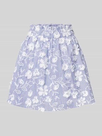 Vero Moda Minirock mit floralen Stickereien Modell MEMLY in Hellblau, Gr&ouml;&szlig;e 38