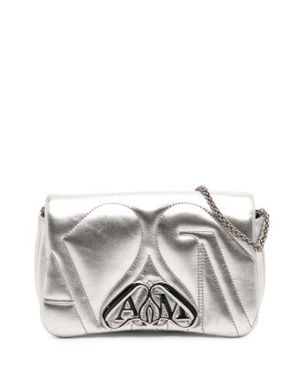 Alexander McQueen Borsa a tracolla The Seal Chain mini in pelle di agnello 2010-2025 - Argento