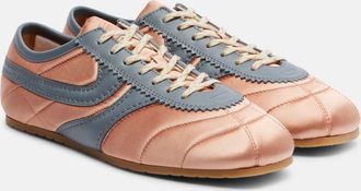 Dries Van Noten Leather-trimmed satin sneakers