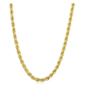 Pompeii3 14k Yellow Gold Filled Mens 3.2-mm Rope Chain Necklace