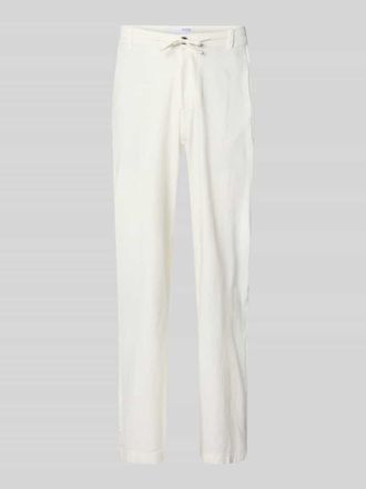 Selected Loose Fit Hose aus Baumwoll-Leinen-Mix Modell BRODY in Offwhite, Gr&ouml;&szlig;e XXL