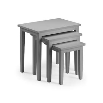 Julian Bowen Cleo Nest Of 3 Tables Grey - Julian Bowen | TJ Hughes