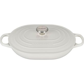 LE CREUSET 3.75-Quart Oval Enameled Cast Iron Casserole in White at Nordstrom