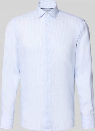 Christian Berg Regular Fit Leinenhemd mit Kentkragen in Hellblau, Gr&ouml;&szlig;e 37/38