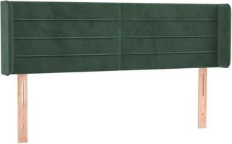 vidaXL Cabecero Con Led De Terciopelo Verde Oscuro 147x16x78/88 Cm Vidaxl