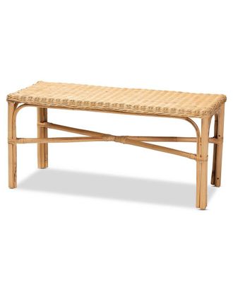 Baxton Studio Cacaban Rattan Accent Bench