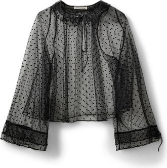 Sofie Schnoor Marion SW Blouse Lange Mouw - Dames - Blouses - Zwart - XS - Polyester - Overhemden