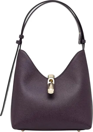 Furla Goccia S Hobo - Dames - Tassen - Paars - Maat: ONE Size Leer