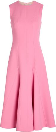 Emilia Wickstead Benicia Wool-crepe Midi Dress - Pink - 10 (UK10 / S)