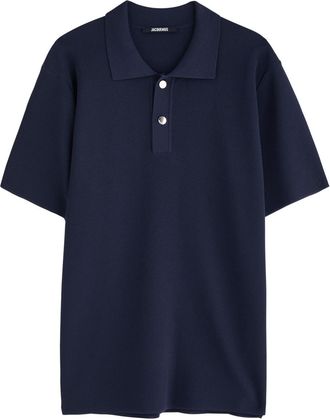 Jacquemus Le Polo Maille Knitted Polo Shirt - Navy - XL