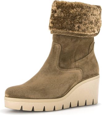 Gabor Women Ankle Boots, Ladies Wedge Ankle Boots,Removable Insole,Winter,Boot,Low Boots,Half Boots,Wedge Bootie,Brown (Farro) / 14,37.5 EU / 4.5 UK