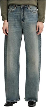 Benetton Wide Leg Jeans - Dames - Regular Fit Jeans - Grijs - W27 - Denim - Jeans