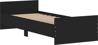 vidaXL Estructura de cama madera de ingeniería negra 75x190 cm Vidaxl