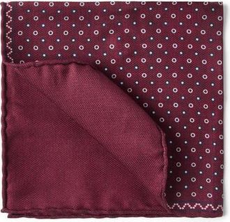 Brunello Cucinelli Spotted pocket square in Bordeaux at Nordstrom