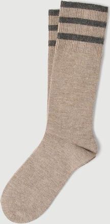 Brunello Cucinelli Sparkling knit socks in Beige at Nordstrom, Size Xx-Large Eu