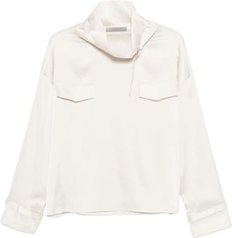 D.exterior panelled blouse - White
