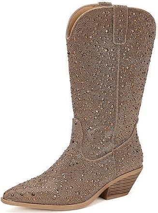 Roper Nettie Crystal Cowboy Womens Boots Tan : 7.5 B - Medium, Synthetic