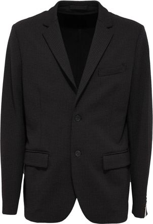Paolo Pecora Micro Fantasy Knit Jas - Heren - Blazers - Zwart - M - Polyester - Jassen