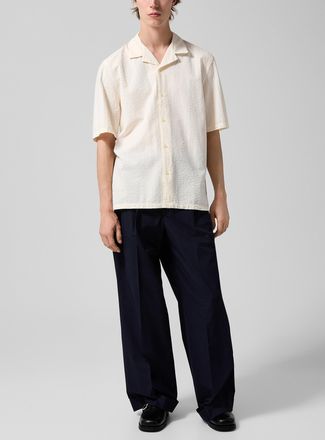 Officine G&eacute;n&eacute;rale Mens Evans brushed poplin belted pant