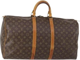 Louis Vuitton Pre-owned Vintage Canvas Weekendtas - Dames - Vintage Weekendtas - Bruin - ONE Size - Vintage