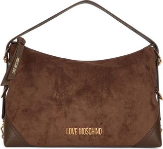 Love Moschino Schoudertas met logo-applicatie - Dames - Handtassen - Bruin - ONE Size - Polyester - Tassen