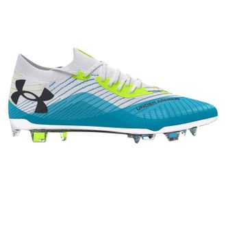 Under Armour Shadow Elite 2.0 voetbalschoenen voor dames, voor harde ondergrond (Wit/Capri)