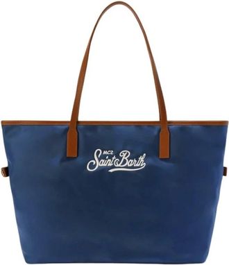 MC2 Saint Barth Tote Bags, female, Blue, Size: ONE SIZE City Bag Nylon