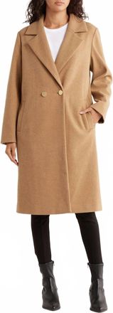Area Stars Belinda Double Breasted Coat In Camel