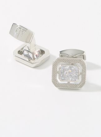 Tateossian Mens Rectangular crystals cuff links