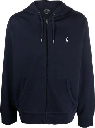 Ralph Lauren Sweatshirt met ritssluiting - Heren - Vesten met rits - Blauw - XL - Katoen - Hoodies & sweatvesten