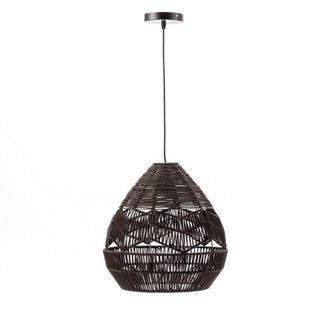 Els Banys L&aacute;mpara estructura metal y cuerda color negro