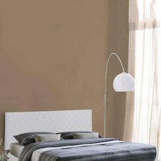 Dmora Dmora - Cabecero De Cama Dbess, Cabecero En Polipiel En La Pared, 100% Made In Italy, Adecuado Para Cama Doble, 170x60cm, Blanco