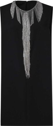 Sportmax Sleeveless Cady Mini Dress With Rhinestones
