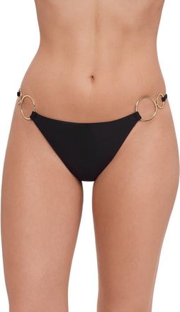 Steve Madden Ring Bikini Bottoms in Raven Black at Nordstrom, Size X-Large