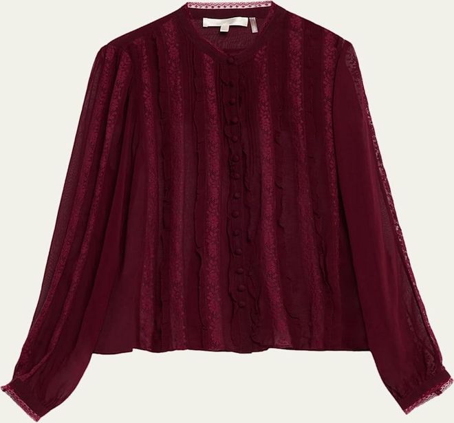 Alvynne Sheer Lace Blouse