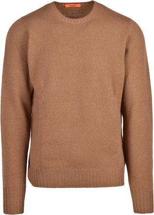 Drumohr Beige Lambswool Crewneck Sweater