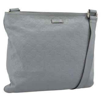Gucci Pre-owned Vintage Schoudertas - Dames - Pre-owned - Grijs - Maat: ONE Size Leer