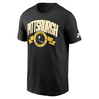 Nike Pittsburgh Steelers Rewind Front And Back Hit Essential Nike Mens NFL T-Shirt in Black | N19900A7LV-93P