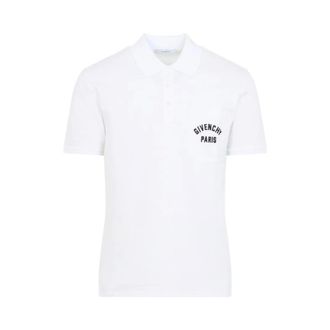 Givenchy Polo Shirts, male, White, Size: L Paris Logo Polo Shirt