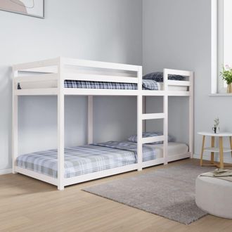 vidaXL Letto A Castello Bianco 80x200 Cm In Legno Massello Di Pino - Vidaxl