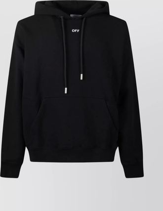 Off-white hooded sweatshirt with graphic back design