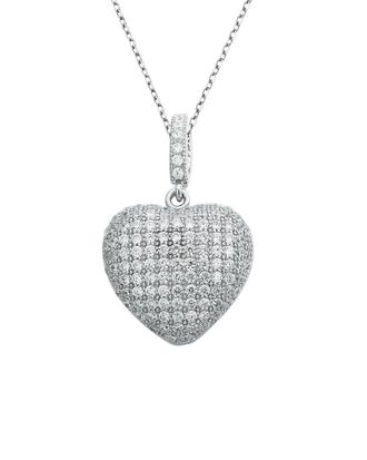 Suzy Levian Suzy Levian Silver Cz Pendant Necklace