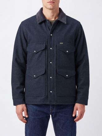 Filson Giacca a camicia in lana impermeabile con colletto in velluto