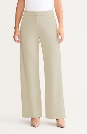 Misook Naomi Wide Leg LuxeStretch Ponte Pant, Biscotti - True Fit at Nordstrom, Size Xx-Large